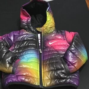 Nike Rainbow Gradient Puffer Jacket 18 Month Baby Coat